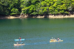 福地ダムでカヌー体験